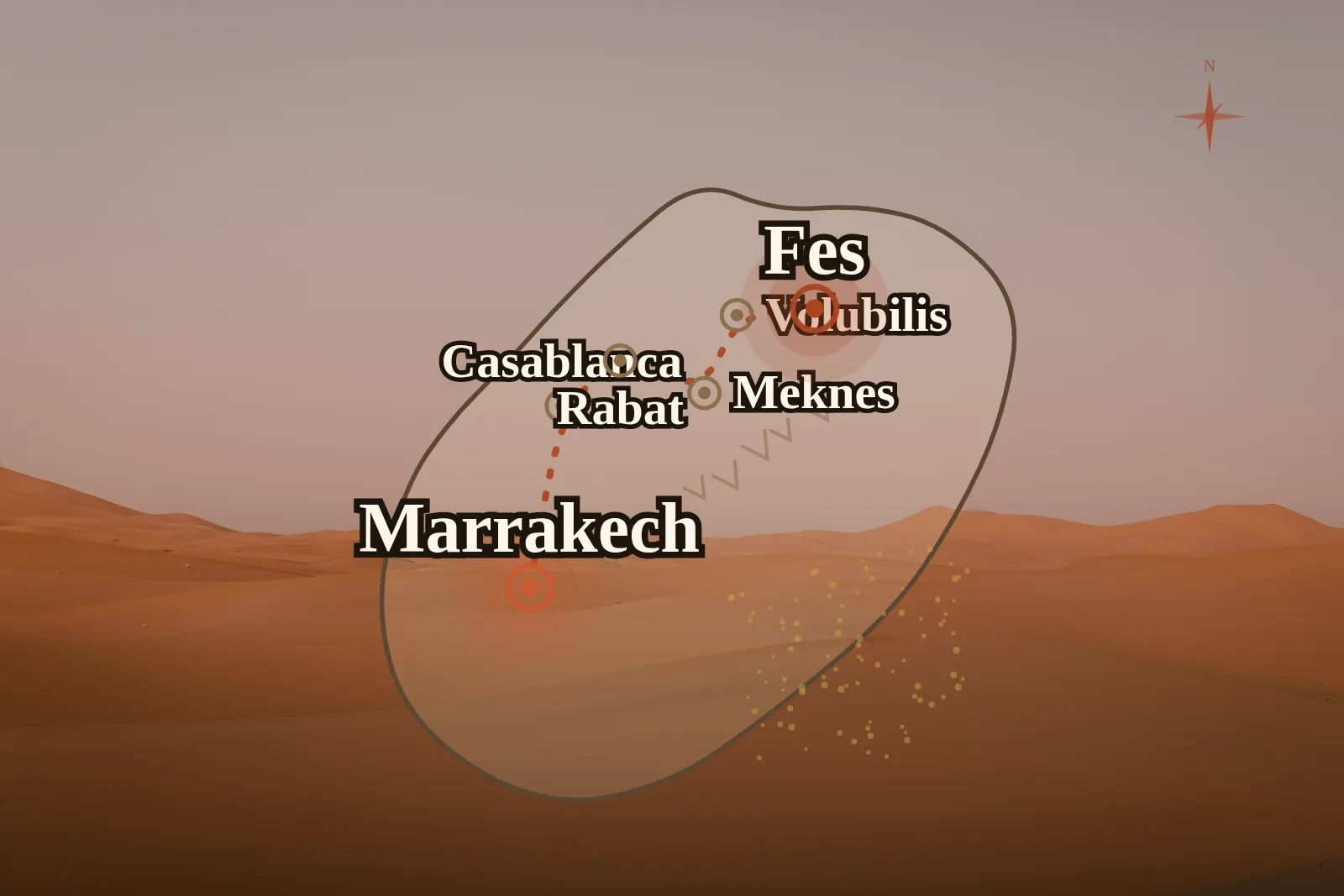 Tour delle Città Imperiali del Marocco 5 Giorni (Senza Deserto)