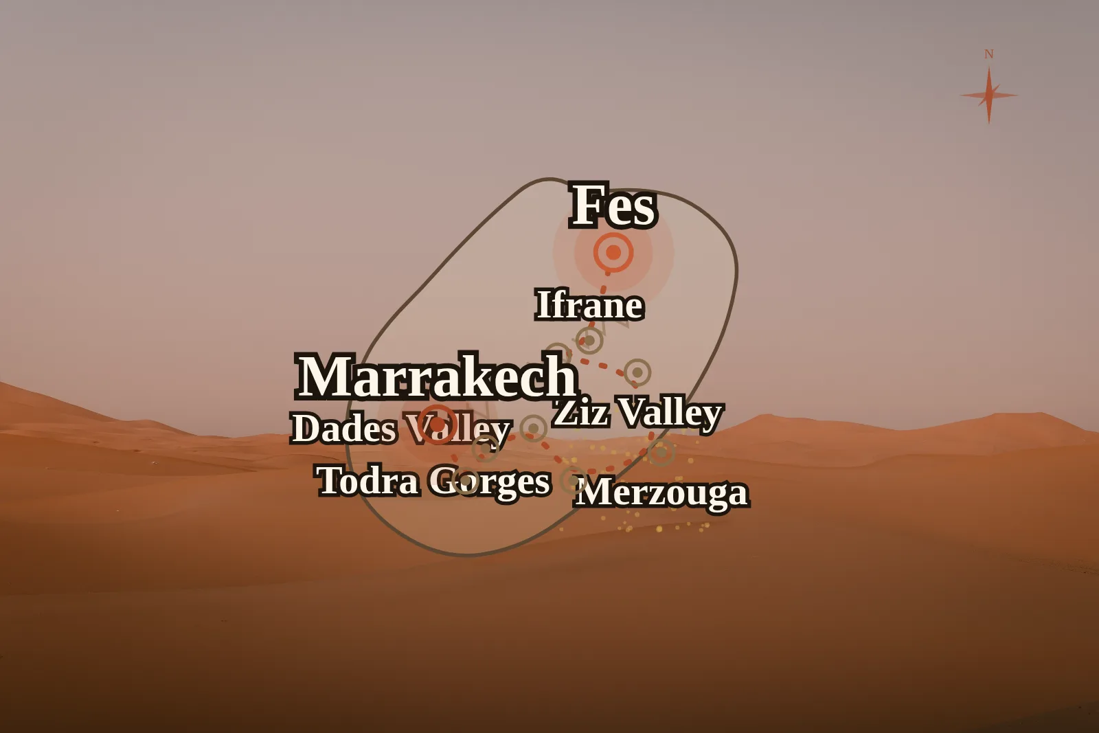 Tour del Deserto da Fes a Marrakech 3 Giorni